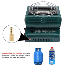 Carica l&#39;immagine nel visualizzatore di Gallery, TOPINCN Riscaldatore a Gas Esterni Portatile Doppio Green Dual Use - Ilgrandebazar