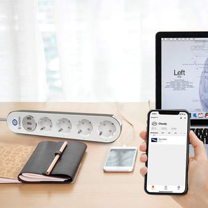Ciabatta Intelligente Multipresa WIFI, Smart con 4 Prese AC 3 Porte... - Ilgrandebazar