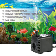 Carica l'immagine nel visualizzatore di Gallery, Decdeal 600L/H 8W Pompa ad Acqua Sommergibile per Acquario Fontane da Tavolo...