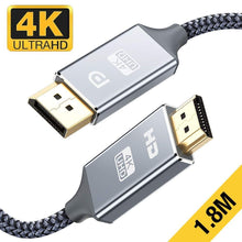 Carica l&#39;immagine nel visualizzatore di Gallery, Snowkids Cavo DisplayPort a 1.8m Câble DisplayPort vers HDMI, Grigio-1.8M - Ilgrandebazar
