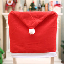 Carica l&#39;immagine nel visualizzatore di Gallery, Synchain Copertura della Sedia di Natale, 6 Pezzi Coprisedie Natalizie ，Babbo Natale Cappello Sedia con 6 Pezzi Forchetta Coltello Cappelli di per Decorazione della tavola della Festa di Natale