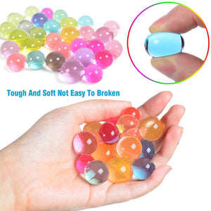 McNory Perline in Gel Colorate d'Acqua per Vasi Vetro, 60000 Pezzi Non Tossici Water Beads Perle, Cristalli Palline Che Si Gonfiano in Acqua, Terreno in Gelatina Acqua Perlina di Cristallo Decorativi
