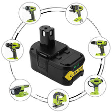 Carica l&#39;immagine nel visualizzatore di Gallery, Powilling 18V 5,0Ah Li-Ion Batteria di Ricambio Ryobi + Caricabatterie Ryo-2