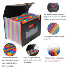 Carica l&#39;immagine nel visualizzatore di Gallery, Cartella Portadocumenti A4 con Coperchio - ABClife 24 Tasche - Ilgrandebazar