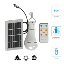 Carica l&#39;immagine nel visualizzatore di Gallery, Lampadina a LED ad energia solare, Konesky lampada a sospensione telecomando