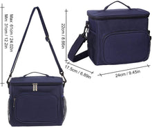Carica l&#39;immagine nel visualizzatore di Gallery, esonmus Borsa Termica Pranzo, Borse Frigo Piccola Cibo Alimentazione con Grande capacità e Maniglia Durevole Lunch Box per Campeggio Lavoro Scuola Picnic 10L (Blu)