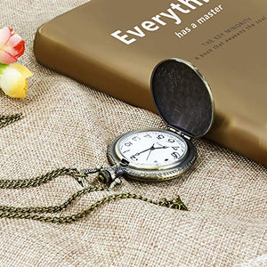 Montre de poche Vintage Quartz Classique Sculpture de...