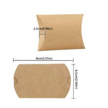 Carica l&#39;immagine nel visualizzatore di Gallery, Naiocase 100pz. Cuscino di Bomboniere Scatole in Carta Kraft con Marrone - Ilgrandebazar