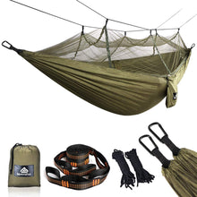 Carica l&#39;immagine nel visualizzatore di Gallery, NATUREFUN Amaca da Campeggio Viaggio Ultraleggera 275×140 cm, Army-green - Ilgrandebazar