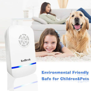KedBrok 4 Pack Antizanzare Ultrasuoni, Repellente ad Ultrasuoni Anti Zanzare Dispositivi Antizanzare Insetti Ragni Topi Mosche Parassiti Ratti Scarafaggi Formiche