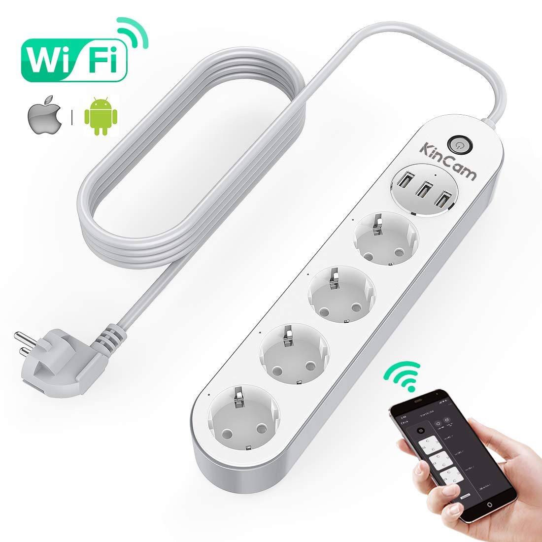 Smart WiFi Ciabatta Multipresa Wi-Fi Refoss 3 Prese AC e 4 Porte USB Compatibile con Alexa, Google Assistant, 2.4Ghz Smart WiFi Ciabatta Multipresa Wi-Fi Refoss 3 Prese AC e 4 Porte USB Compatibile con Alexa, Google Assistant, 2.4Ghz