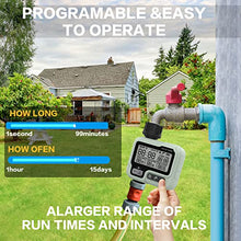 Carica l&#39;immagine nel visualizzatore di Gallery, CROSOFMI Centralina Irrigazione Giardino Timer Irrigazione Automatico Programmatore Irrigazione /IPX5 Impermeabile/Ritardo Pioggia/Modalità di Irrigazione Manuale/Funzione di Blocco Bambini