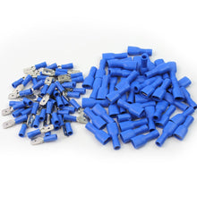 Carica l&#39;immagine nel visualizzatore di Gallery, Aussel Metal Assorted Electrical Wire Terminal Spade Connectors Male Blue - Ilgrandebazar