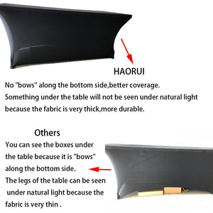 HAORUI Copri tovaglia Rettangolare di 4 Piedi in Spandex Lycra 4ft, Nero - Ilgrandebazar