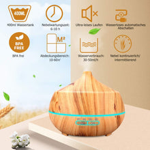 Carica l&#39;immagine nel visualizzatore di Gallery, 400ml Diffusore di Oli Essenziali, Aromi con 7 colori LED... - Ilgrandebazar