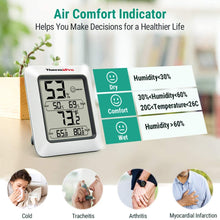 Carica l&#39;immagine nel visualizzatore di Gallery, ThermoPro TP50 Termometro Igrometro Digitale per Ambiente Misuratore di Umidità e Temperatura Interno per Casa Termoigrometro Professionale per Misura Stanza