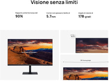 Carica l'immagine nel visualizzatore di Gallery, HUAWEI Display 23.8", Monitor Full HD, Display FullView da 1080P, Gamma di colori al 72% NTSC, Cornici da 5,7 mm, Rapporto schermo/corpo 90%, Angolo di visione 178°, Assenza di Sfarfallio, Black