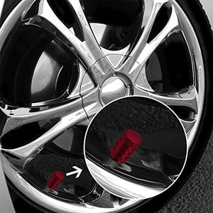 Coprivalvola Pneumatici Tappi Valvola in Alluminio Auto Antipolvere Red