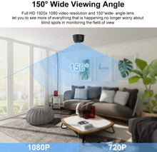 Carica l&#39;immagine nel visualizzatore di Gallery, Kebonds Mini Telecamera Spia Nascosta,Full HD 1080P Portatile Micro Spy Cam Sorveglianza con Visione Notturna,Sensore di Movimento y Batteria,Senza Fili Piccola Microcamere Spia per Esterno/Interno