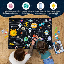 Carica l&#39;immagine nel visualizzatore di Gallery, BONNYCO Sistema Solare per Bambini con 61 Figure in Feltro Giochi per Bambini, Giochi Bambina Bambino, Giochi Bambini, Regalo Bambina, Pianeti Sistema Solare Bambini | Natale Giochi Montessori