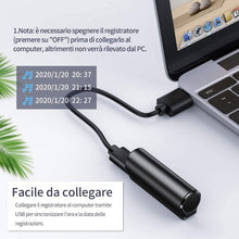 Carica l&#39;immagine nel visualizzatore di Gallery, Registratore Vocale, Mini Registratore Vocale Spia da 16GB con Attivazione Vocale-Durata Batteria di 19 giorni, Registratore impermeabile, un Pulsante per Registrare/Salvare, Ricaricabile