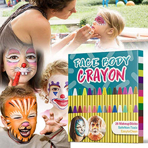 JamBer 28 Colori Face Paint, pastelli matite da Trucco sicure e 28colore - Ilgrandebazar