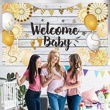 Carica l&#39;immagine nel visualizzatore di Gallery, 70,8 x 43,3 Pollici Decorazioni per Baby Shower, Tessuto Stile di Benvenuto