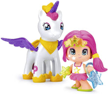 Carica l'immagine nel visualizzatore di Gallery, PINYPON - Unicorno volante e personaggio Pinypon con stella con decorazione segreta, per bambine/I dai 4 anni, Famosa 700014082 Unicorno volante Single