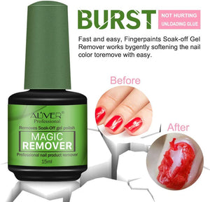 (2 Pezzi) Nail Polish Remover, Magic Soak Off Gel, Quick and Safe, Rimuove lo Smalto in Gel Soak-Off in 3-5 Minuti, Facilmente e Rapidamente, Non Danneggia le Unghie