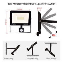 Carica l&#39;immagine nel visualizzatore di Gallery, bapro Faretto LED per Esterno con Sensore di Movimento 30W, Luce Cool - Ilgrandebazar