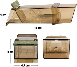 Gardigo® Set di 3 Trappole per Topi | Cattura i Roditori Vivi, Senza Ucciderli | Sicure per Bambini e Animali Domestici | Trappole per Topi Riutilizzabili e Igieniche | Per Uso Interno e Esterno