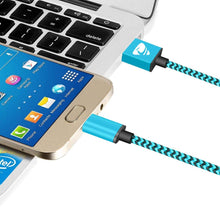 Carica l'immagine nel visualizzatore di Gallery, Aione Cavo Micro USB [3 Pezzi, 2m],Cavo Android Nylon Intrecciato, Carica Rapida USB Caricatore Compatibile con Samsung A10/S7/S6/S5/J7/J5/J4/J3,Huawei P Smart /P8 P9 P10 Lite,Xiaomi Note 5,HTC,LG,PS4