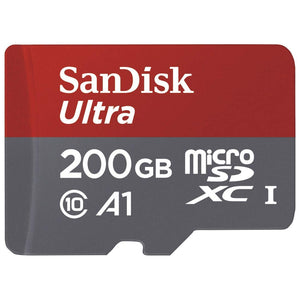 SanDisk Ultra Scheda di Memoria MicroSDXC da 200 GB e 200 GB, Rosso