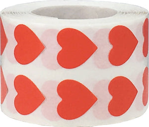 Rosso Cuore Adesivi, 13 mm 1/2 Pollici di Larghezza, 1000 Etichette su - Ilgrandebazar