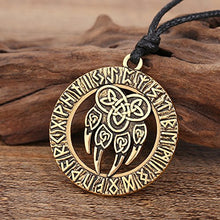 Carica l'immagine nel visualizzatore di Gallery, My Shape Nordic Runes amuleto Collana Orso Zampa Artiglio Ciondolo Gold - Ilgrandebazar