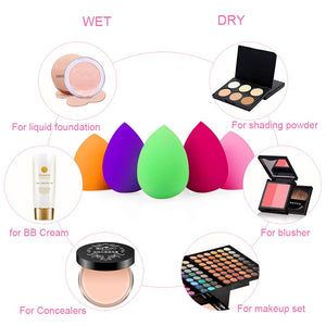 Spugna Trucco, O'Vinna 5 pcs Beauty Sponge + 2 Supporto di Spugnette for... - Ilgrandebazar