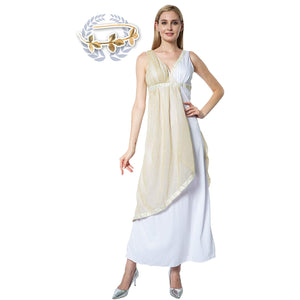 EraSpooky Costumi Costume da Dea Greco Antico one size, Bianco 2 - Ilgrandebazar