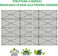 Carica l'immagine nel visualizzatore di Gallery, SIEPE Finta Artificiale Rotolo Rete Frangivista Frangivento Ornamentale con 1680 Foglie Foglia Edera finta Prato Lauro Osmantus Sintetica Anticaduta per Ringhiera Terrazzo Balcone Giardino