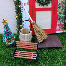 Carica l&#39;immagine nel visualizzatore di Gallery, Porta Elfo Natale Kit Apribile, Porticina Elfo Natale Legno, Miniature Natalizie Fai Da Te Casa, Gnomi Porta Delle Accessori, Decorazioni Casa Natale Albero Legno Finestra Pupazzo Zerbino Lanterna (B)