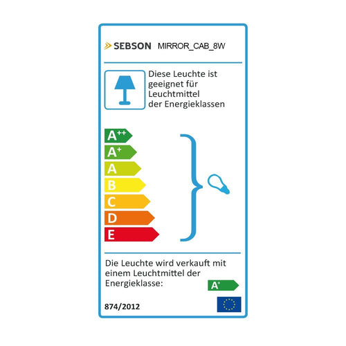 SEBSON® LED Lampada da specchio per bagno 40  x  10.6  x  4 cm, Bianco Neutro - Ilgrandebazar