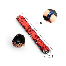 Carica l'immagine nel visualizzatore di Gallery, Wohlstand Bracciali,Paillettes Bracciale Slap31*3cm,Magic Paillettes I...