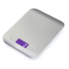 Carica l'immagine nel visualizzatore di Gallery, GPISEN Bilancia da Cucina Smart Digitale con Funzione Tare,5kg/11 lbs Professionale Acciaio Inox Alta Precision Bilancia Elettronica per la Casa e la Cucina,Argento,(2 Batteries Incluse)
