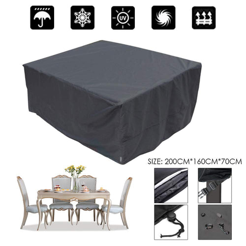 Copertura Tavolo da Giardino Bolerton, Copertina Protettiva 200 x 160 x 70cm - Ilgrandebazar