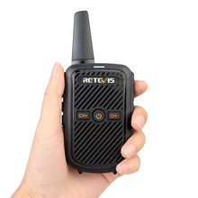Carica l&#39;immagine nel visualizzatore di Gallery, Retevis RT15 Mini Walkie Talkie 2W 208DCS Squelch Professionali 5 Pezzi, Nero - Ilgrandebazar