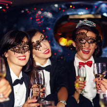Carica l&#39;immagine nel visualizzatore di Gallery, SIQUK 30 Pezzi Maschere Veneziane Donna Nero Maschera Pizzo per Masquerade...