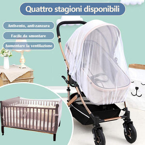 Faburo Zanzariera per Ovetto Universale per Passeggino, Carrozzina, Culla e Lettino da Viaggio con 72 pz Repellente per zanzare su cerotti,per attività all'aperto