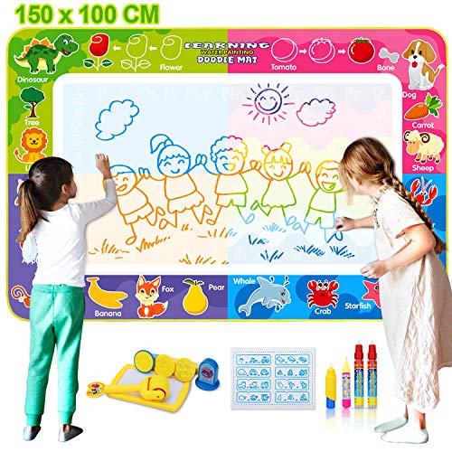Fivejoy Tappeto Doodle Grande 150×100cm, Tappetino da Disegno Magico,... - Ilgrandebazar