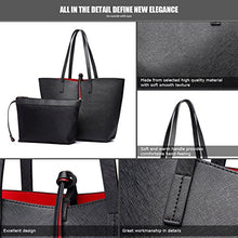 Carica l&#39;immagine nel visualizzatore di Gallery, Miss Lulu Borsetta da Donna Grande Ecopelle Borsa a Tracolla Hobo Tote Nero