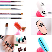 Carica l&#39;immagine nel visualizzatore di Gallery, Pennelli per Nail Art Penne dotter per nail art attrezzi a doppia punta unghie Pennello per pittura Penne Acrilico UV Gel 3D luccichio Smalto per unghie Penna Set per DIY design delle unghie