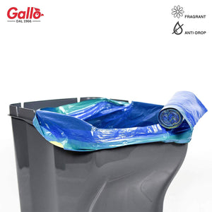 GALLO Sacchi per Pattumiera, Maniglie Autochiudenti, Azzurro, Medium, Azzurro - Ilgrandebazar